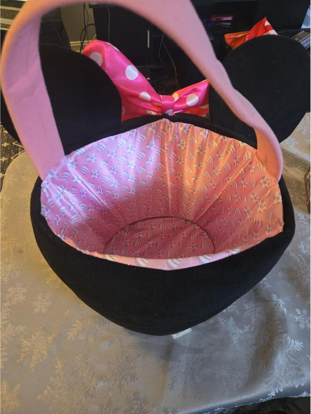 Disney Minnie Mouse Plush Easter Basket Bucket - Picture 5 of 7